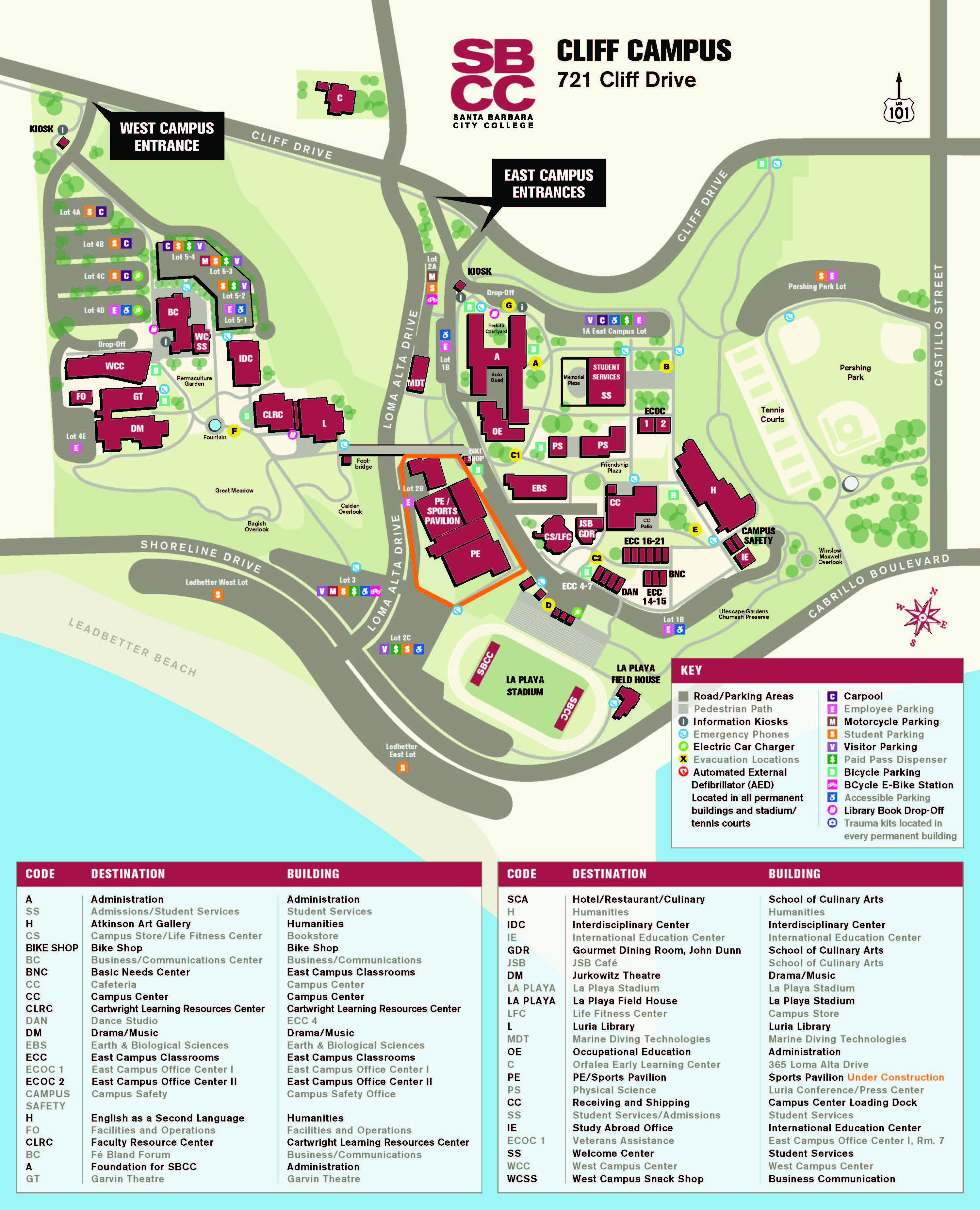 SBCCCliffCampusMap